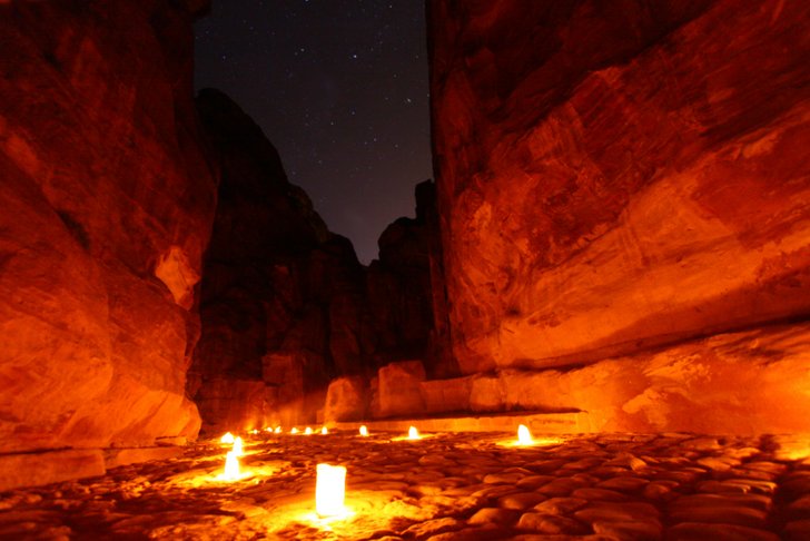 Petra by Night, The Siq, Jordan