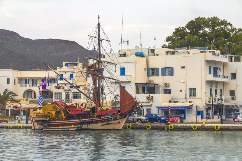 Yialos, Ios Port, Cyclades ısland, Greece