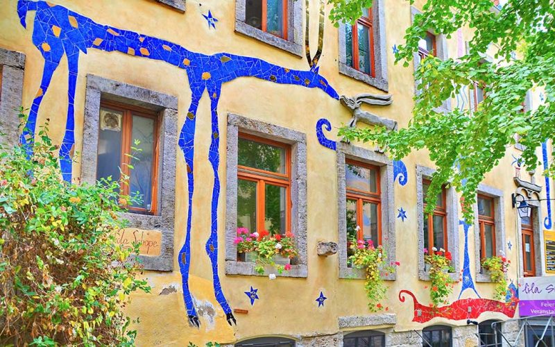 Yağmur Yağdığında Müzik Çalan Bina Music House, Dresden