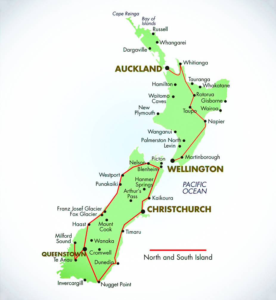 yeni zelanda gezi haritası
