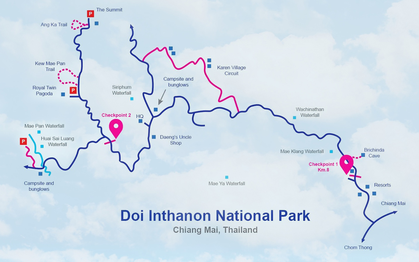 Doi Inthanon Map