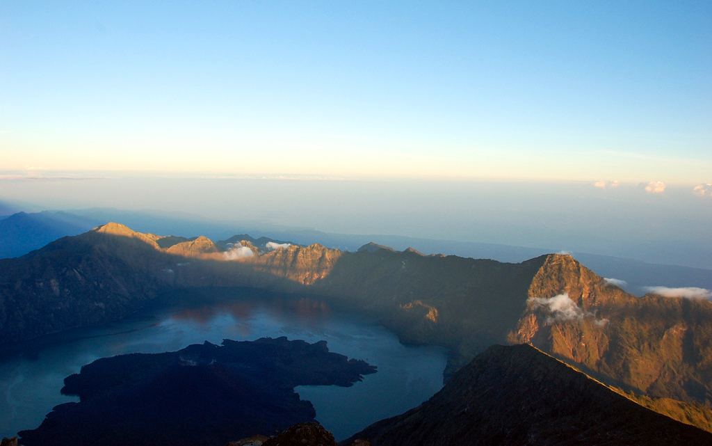 Mount Rinjani volkanı endonezya