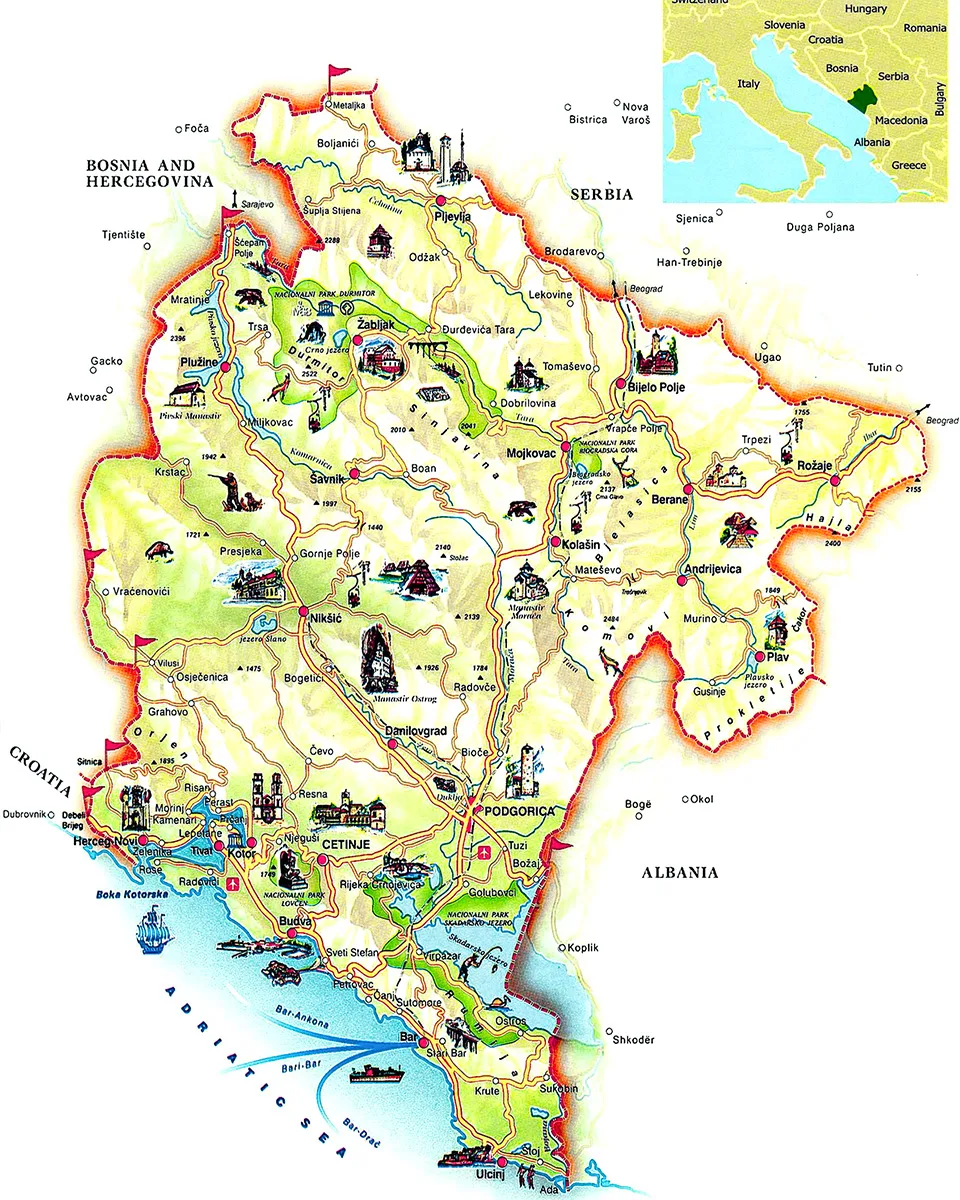 Karadağ Haritası