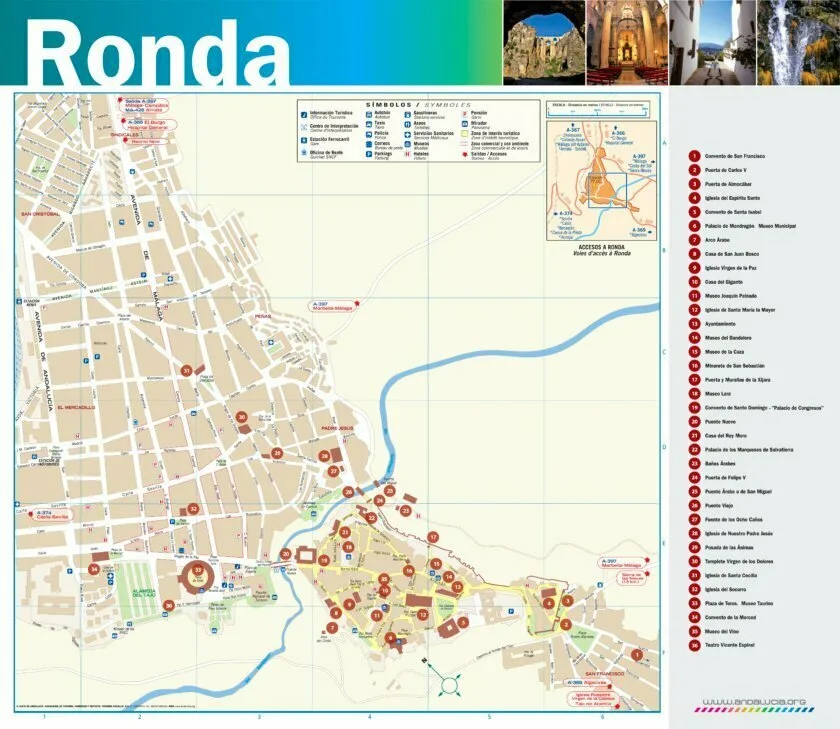 Ronda Turist Haritası