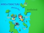 El Nido Tour B: Snake ve Pinagbuyutan Adaları El Nido Tour B Map