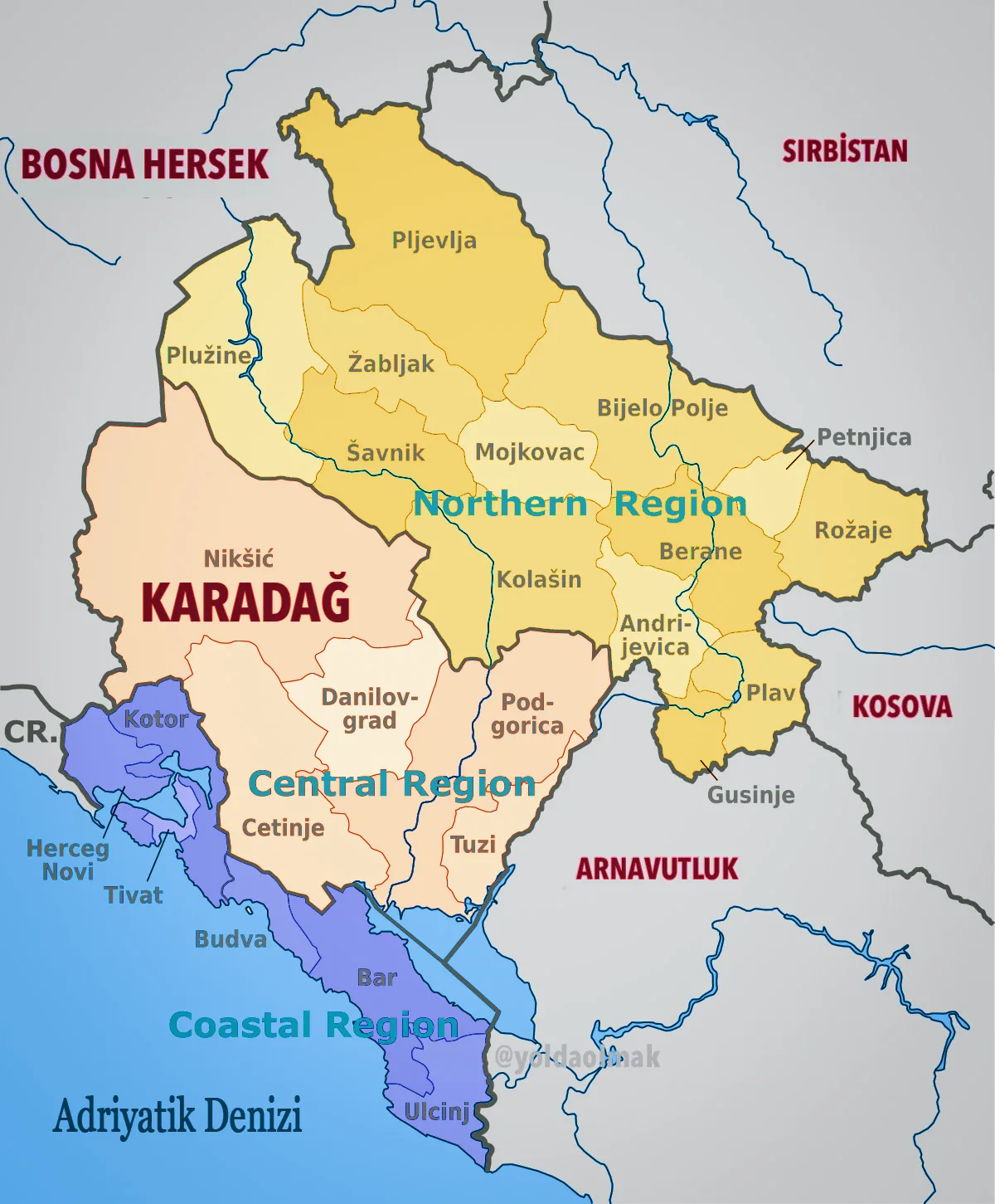 Montenegro Map