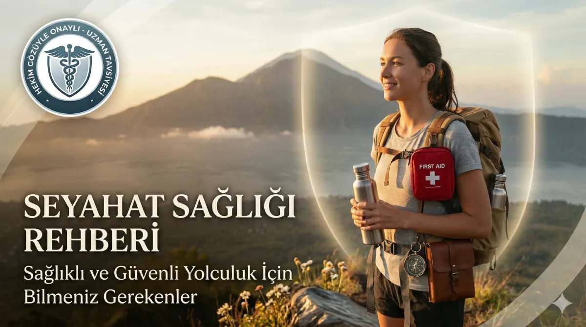 seyahat sağlığı rehberi öne çıkan görseli. Hekim gezgin Kemal Kaya'nın uzman tavsiyeleriyle yolda hasta olmamak için klasik ve güvenilir ipuçları.