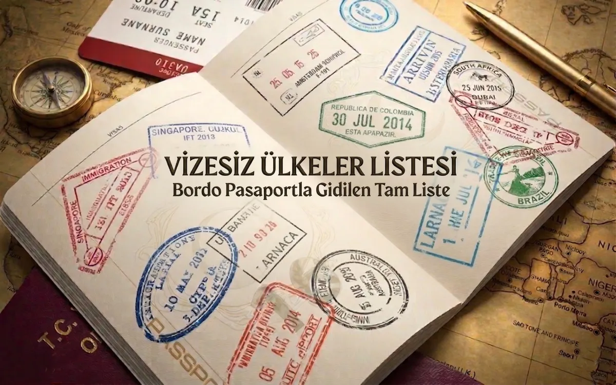 2026 yılı vizesiz ülkeler listesi ve bordo pasaport damgaları