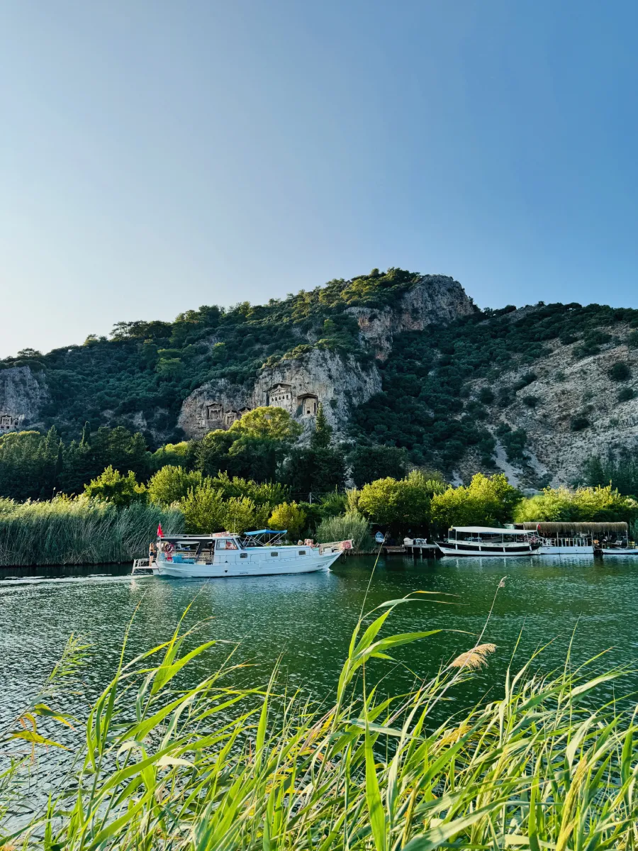 Dalyan Sahilden Kaunos Kaya Mezarları